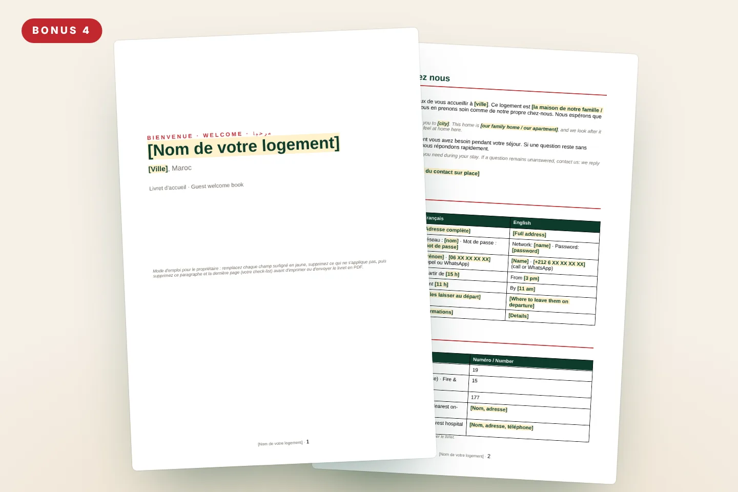Aperçu : Le Livret d'accueil
